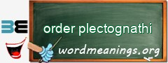 WordMeaning blackboard for order plectognathi